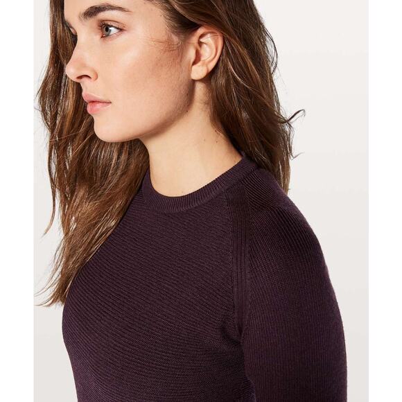 Lululemon Simply Wool Sweater Black Cherry Sz XS - Picture 5 of 10